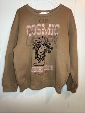 Wound Up Crewneck Sweatshirt Women’s size XL Western, Coastal Cowgirl